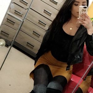 Terra-cotta shade mini skirt